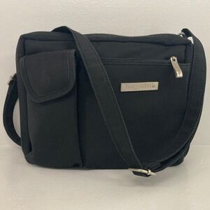 Baggallini Black Nylon Convertible Crossbody Bag Multi Pocket Travel Organizer